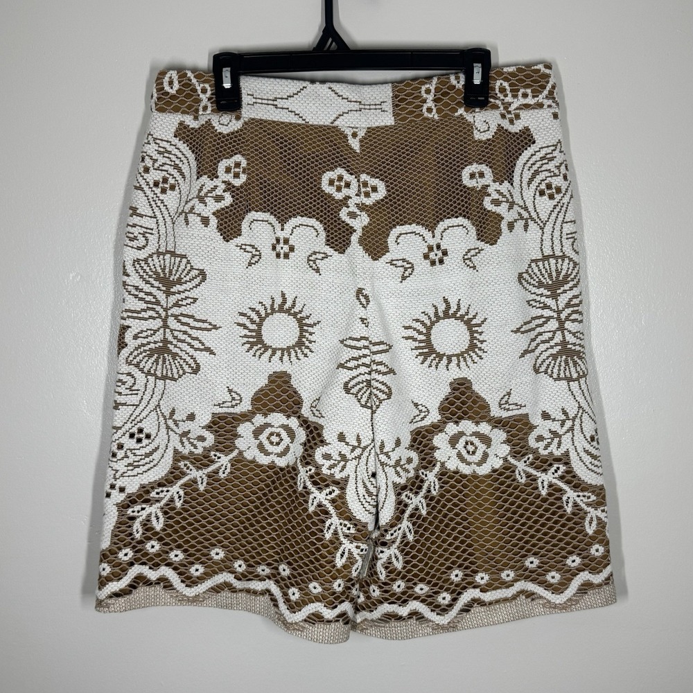 Anthro‎ Beatrice .B Lace Bermuda Shorts Ivory Boho Coastal Grandma Chic $337 NEW - Picture 13 of 16